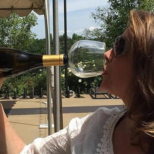 Fashion Red Wine Wine Champagne Glass Cup Creative Drinking Straight Cup With Silicone Seal Drink Directly From Party Bottle