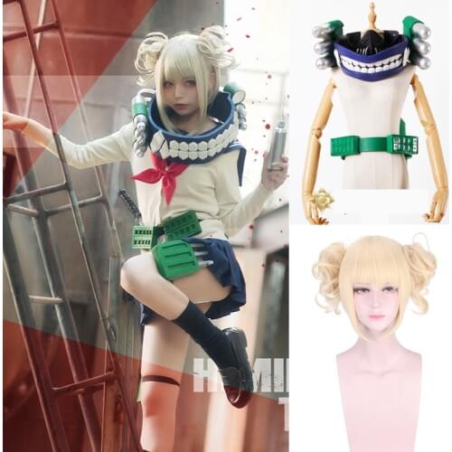 My Boku No Hero Academia Akademia Himiko Toga Cosplay Wig Mask Cosplay Mask and costume Props Accessories for Halloween Party