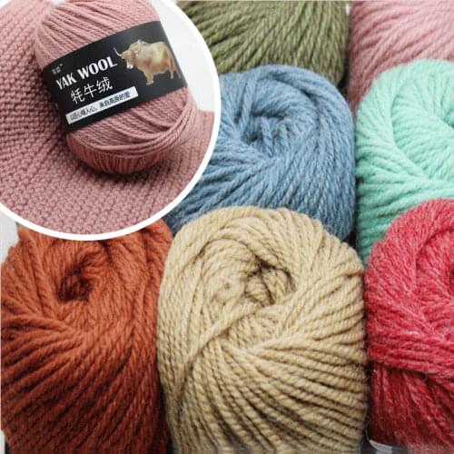 Ball 100g Yak Thick DIY Hand Craft ALL Colours Quality Sale Cashmere Yarn Crochet Chunky 1pcs Knitted wholesale Knitting Wool