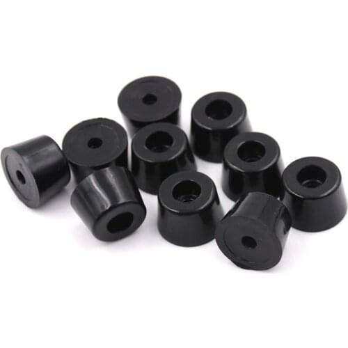 10x Black Duable Soft Rubber Furniture Chair Table Feet Leg Bottom Anti-skid glides shock Floor Protector Screw on Pad