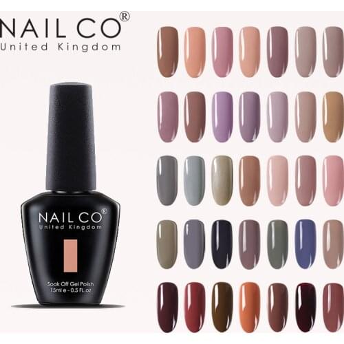 NAILCO 15ml New Series Gel Nail Polish Semi Permanent UV Led Design Resin Hard Hybrid Varnish Long Lasting Soak Off Gel Polish