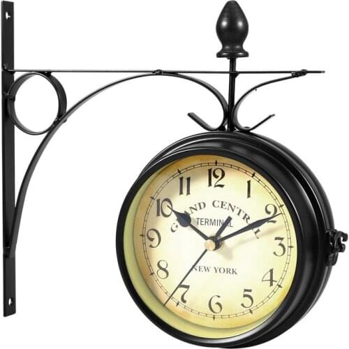 European-style Double-sided Wall Clock Creative Classic Clocks Monochrome house decoration living room decoration