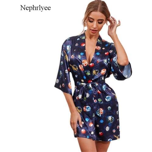 Женские шелковые халаты Nephrlyee China At AliExpress