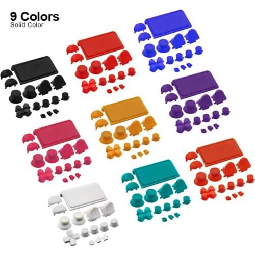 2 Sets Solid Joysticks Dpad R1 L1 R2 L2 Direction Key ABXY Button For Playstation 4 PS4 Pro Slim Controller JDM-040 JDS 040 4.0