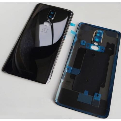Original Back glass Cover For Oneplus 6 Back Door Replacement Battery Case, Rear Housing Cover For One Plus 6 With Camera Lens