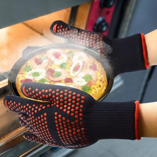 BBQ Grill Gloves Heat Resistant GMG New Material 1472℉ Oven Insulation Microwave Oven Heat Resistant Gloves BBQ Accessories
