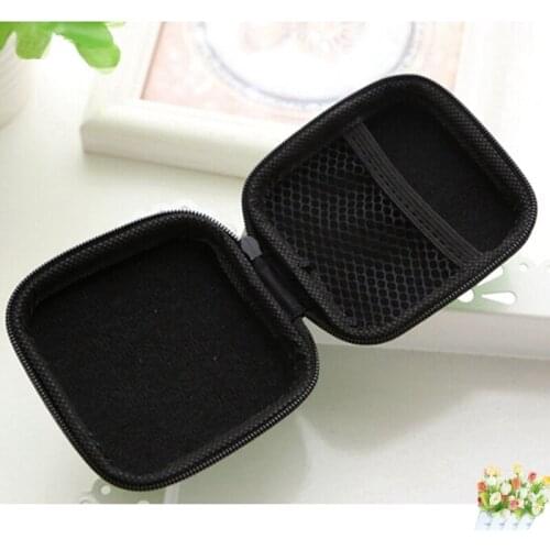 Portable Headphones Headphone Coin Purse Bags Case Bag Box Black Earphone Case Bag