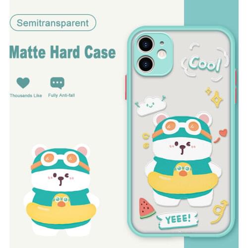 ASINA Transparent Phone Cases For iPhone 11 12 Pro Max Hard PC Cartoon Covers For iPhone 7 8 Plus Xs Xr SE2020 Case Capa Space