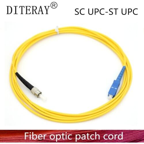 SC/UPC to ST/UPC Fiber Optic Patch Cord Cable LC-LC 1m/3m/5m/10m/20m/30m Jumper Single Mode Simplex Fiber Optic Patch Cord
