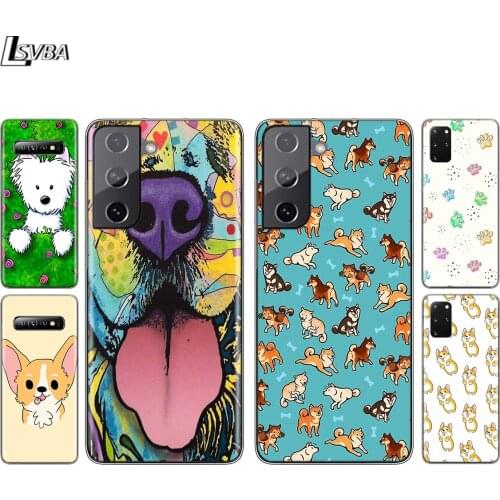 Cool Cute Dog Cartoon Silicone Cover For Samsung Galaxy S21 S20 FE Ultra S10 S10E Lite S9 S8 S7 Plus Phone Case