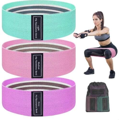 Fabric Fitness Resistance Bands Pilates Circle for Sports Exercise Cotton Yoga Bands for Hip legs Workout Glute Loop