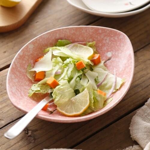 Creative Olive Ceramic Plate Salad Bowl Dessert Plate Household Tableware Hotel Underglaze Snowflake Ceramic Plate