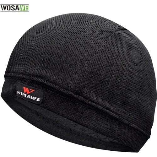 WOSAWE Quick Dry Cycling Cap Breathable gear Bicycle Motorcycle Helmet Sweat Inner Cap Summer Racing Hat Headwear Skull Beanie