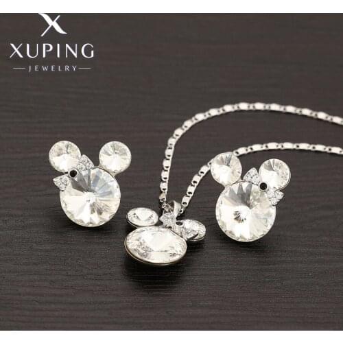 Xuping Jewelry New Model Crystals Earrings and Necklace Sets for Women Luxury Party Girl Gift 10492286
