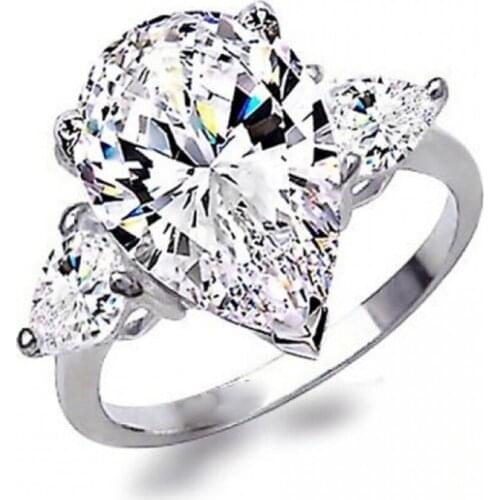 YaYI Jewelry Fashion Princess Cut Multi-Color 10*13 Cubic Zirconia Silver Color Engagement Wedding Party Lovers Gift Rings