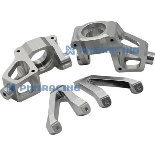 1/5 Off-Road Buggy CNC Aluminium Alloy Front Steering Knuckle for HPI 5B 5BSS 5T silver