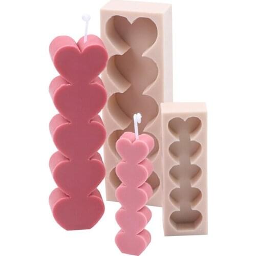 1PCS Candle Mold Heart Shape Candle Mold for Wedding Party Dinner Candle Making DIY Scent Candles