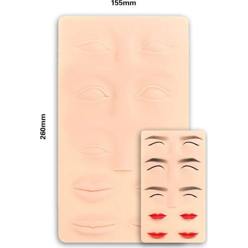 KZBOY 10PCS Pmu Supply 3D Tattoo Training Silicone Practice Fake Skin for Eye Brow Lip Eyeliner Microblading Beginner Practice