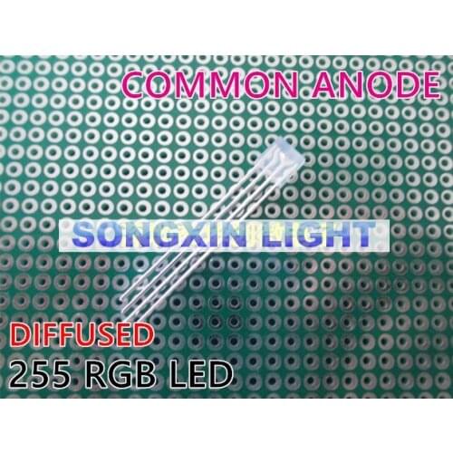 100pcs Rectangular LEDs 255 Diod RGB LED Diffused Transparents Common Anode/Cathode Square 2*5*5mm Red Green Blue DIY Diode