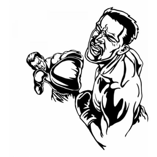 18x16cm Boxing Pugilism Boy Car Sticker athlete Sport Theme Lover Window Glass Trunk Body Decoration Decal CL407