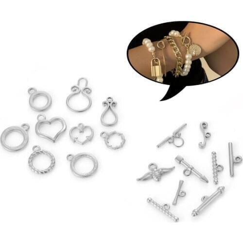 3 Sets/Lot Stainless Steel OT Toggle Clasps Connectors For DIY Bracelet Necklace Jewelry Findings Making Supplies Accessories