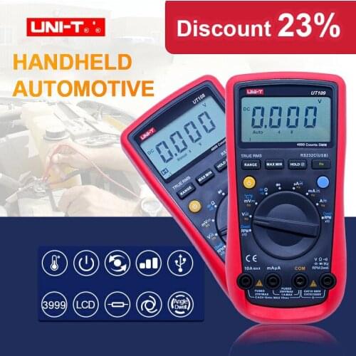 UT109 Automobile Digital Multimeter;AC DC voltage current meter;Ohm Frequency Temp Frequency Diode tester;Engine speed Measure