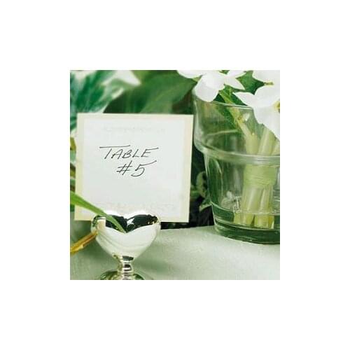 Free Shipping 50pcslot Heart Silver Place Card Holder
