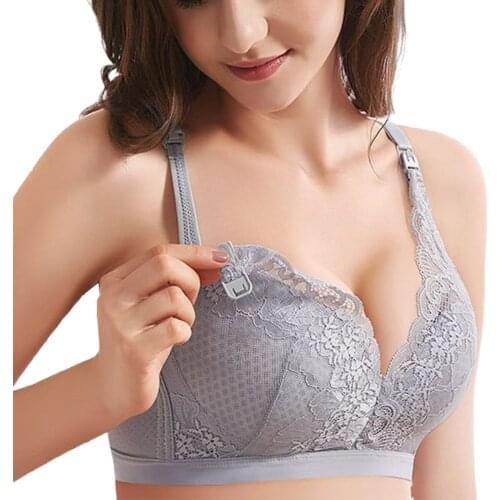PUDOCOCO Maternity Nursing Bra Breastfeeding Bra Prevent Sagging for Pregnant Women Underwear Breast Feeding Bra