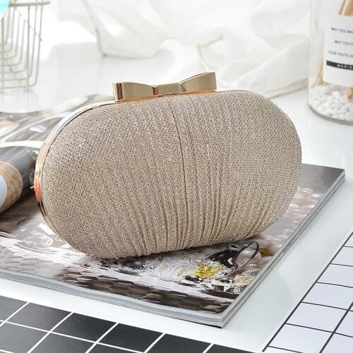 DAIWEI New Womens Bags Synthetic / Faux Leather Evening Bag Buttons Gold