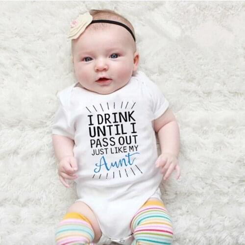 Aunts Gifts Baby Boys Girls Romper Summer Toddler Newborn Infant Short Sleeve Print Cotton Jumpsuits Playsuits Overalls Outfits