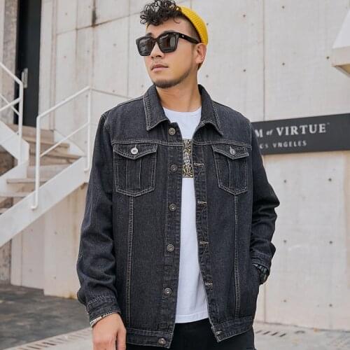 Oversized Casual Men Denim Jacket 7xl 8xl Spring Autumn Fashion Design Simple Loose Youth Male Street Cowboy Coat Jacket