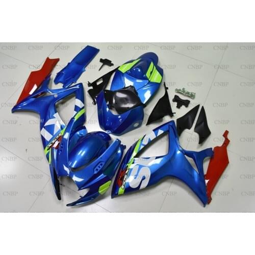 GSXR600 2006 - 2007 K6 Abs Fairing GSXR 750 2007 Body Kits GSX-R750 06 logo Blue White Fairing Kits
