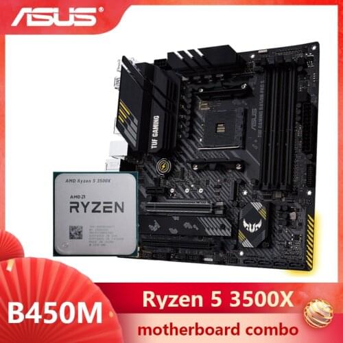 ASUS TUF B450M PRO GAMING Motherboard combo kit set Ryzen 5 3500X AM4 CPU DDR4 B450