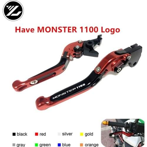 Have MONSTER 1100 Logo For DUCATI M1100/S/EVO MONSTER 2009-2013 Motorcycle Adjustable Folding Extendable Brake Clutch Levers