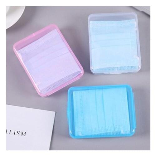 Mask Storage Case Portable Disposable Face Masks Container Mask Holder Safe Mask Storage Box Organizer Temporary Storage Folder