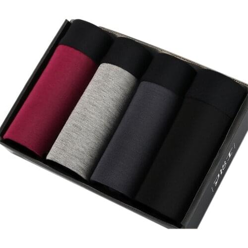 4pcs/lot Mens Panties Underwear Mens Boxer Bamboo Fibe 4XL Shorts Modal Boxershorts Underpants Man Boxer Homme cuecas masculina