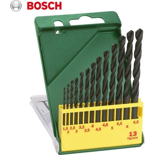 Bosch 13 twist drill set 1.5-6.5mm metal drilling electric drill impact drill 13 set