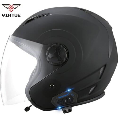 New Bluetooth Motorhelm Headset Biker Moto Helm Oortelefoon Draadloze Speaker Motorbike Crash Helm Casco Met