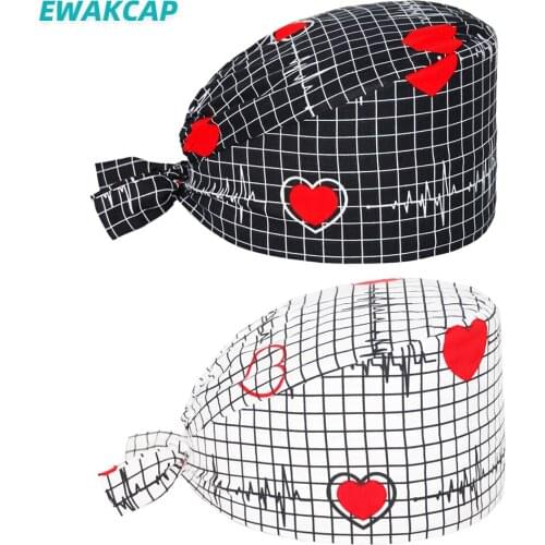 Adjustable Work Cap Cute Star Print Scrubs Cap Pet Grooming Agency Work Scrubs Hats Beauty Salon Scrubs Cap Women Scrubs Caps