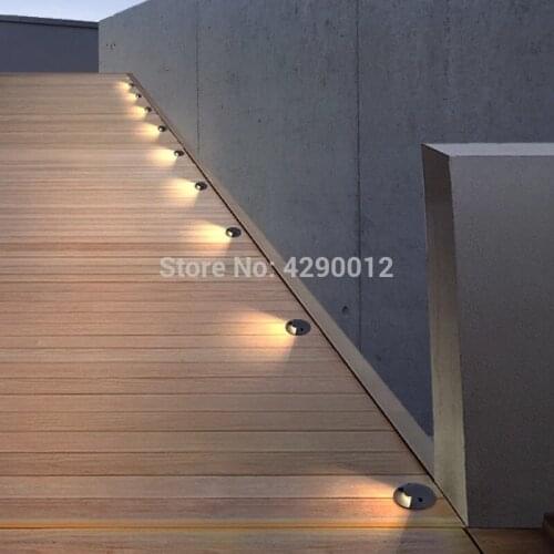Backlighting in the floor ip67 stainless steel deck light 85-265v Inground uplight light for garden decoration Outdoor light