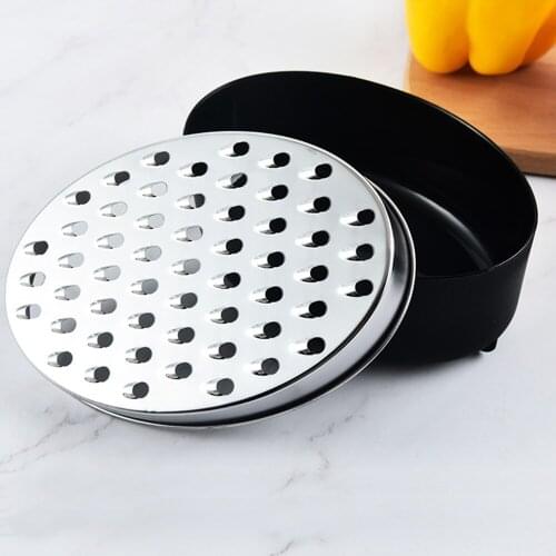 Cheese Grater Easy Clean Kitchen Oval Box Stainless Steel Slicer Container Fruits Multifunctional Vegetables Practical Quick