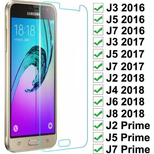 Tempered Glass On For Samsung Galaxy J3 J5 J7 2016 2017 J2 J5 J7 Prime Screen Protector For Samsung J2 J4 J6 J8 Protective Film