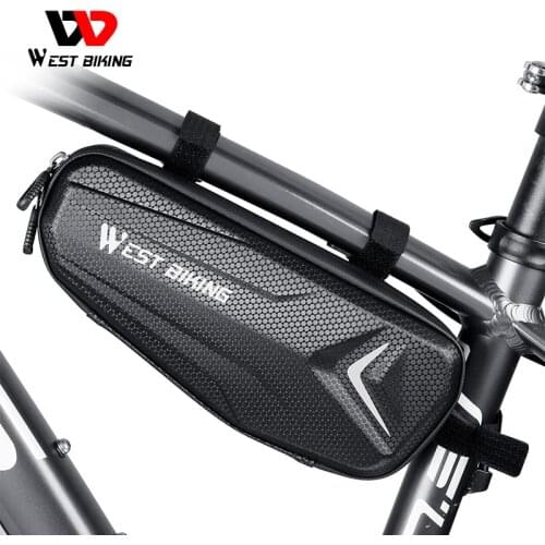 WEST BIKING Bicycle Frame Bag Waterproof MTB Road Bike Bag Top Tube 6-7.2 Inch Touch Screen Phone Bag Case Cycling Accessories