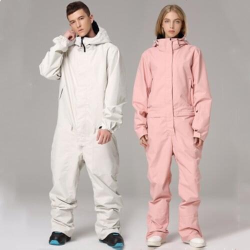 Snow One-piece Ski Suit Men And Women Outdoors Climbing Skiing Sports Snowing Camping Climbing Waterproof Couple Clothing Sets