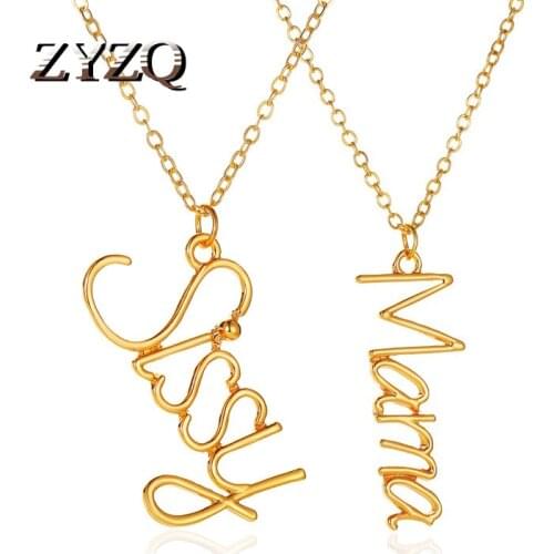 ZYZQ 3pcs/set Jewelry Sets Women Personality English Alphabet Sissy Pendant Necklace Hook Earrings Jewelry Set