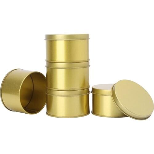 1Pc DIY Round Metal Jars Aluminum Tins with Lids Travel Balm Cosmetic Sample Containers Candle Candy Storage Organizer Canister