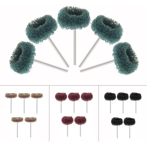 20pcs/set Nylon Fiber Sanding Polishing Wheel Scouring Pad Wood Metal Grinding Head Grinder Brushes for Rotary Tools Accessories