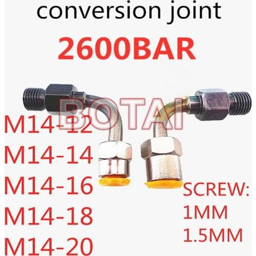 3500bar Common Rail Test Bench Pipe Conversion Connector Part, Common Rail Injector Pump Connect Joint To The Common Rail Tube