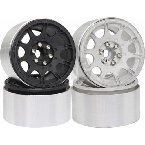 4PCS Metal 2.2 Inch Wheel Rim for 1/10 RC Crawler Axial SCX10 RR10 90053 Wraith TRX4 G500 TRX-6 G63 90056 90045 90048