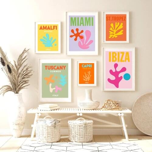 Abstract World Travel City Capri Amalfi Wall Art Canvas Painting Nordic Posters And Prints Wall Pictures For living Room Decor